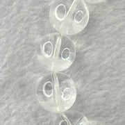 Natural White Phantom Quartz Beads Bracelet 53.03g 18.5cm 13.9mm 16 Beads - Huangs Jadeite and Jewelry Pte Ltd