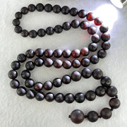 Natural Dark Red Medicine Amber Beads Necklace 天然红药琥珀项链 51.49g 68cm 90.0 - 15.6mm 71 Beads - Huangs Jadeite and Jewelry Pte Ltd
