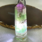 Natural Green and Purple Fluorite Quartz Tower Display 86.18g 81.2 by b27.3. by 22.1mm - Huangs Jadeite and Jewelry Pte Ltd