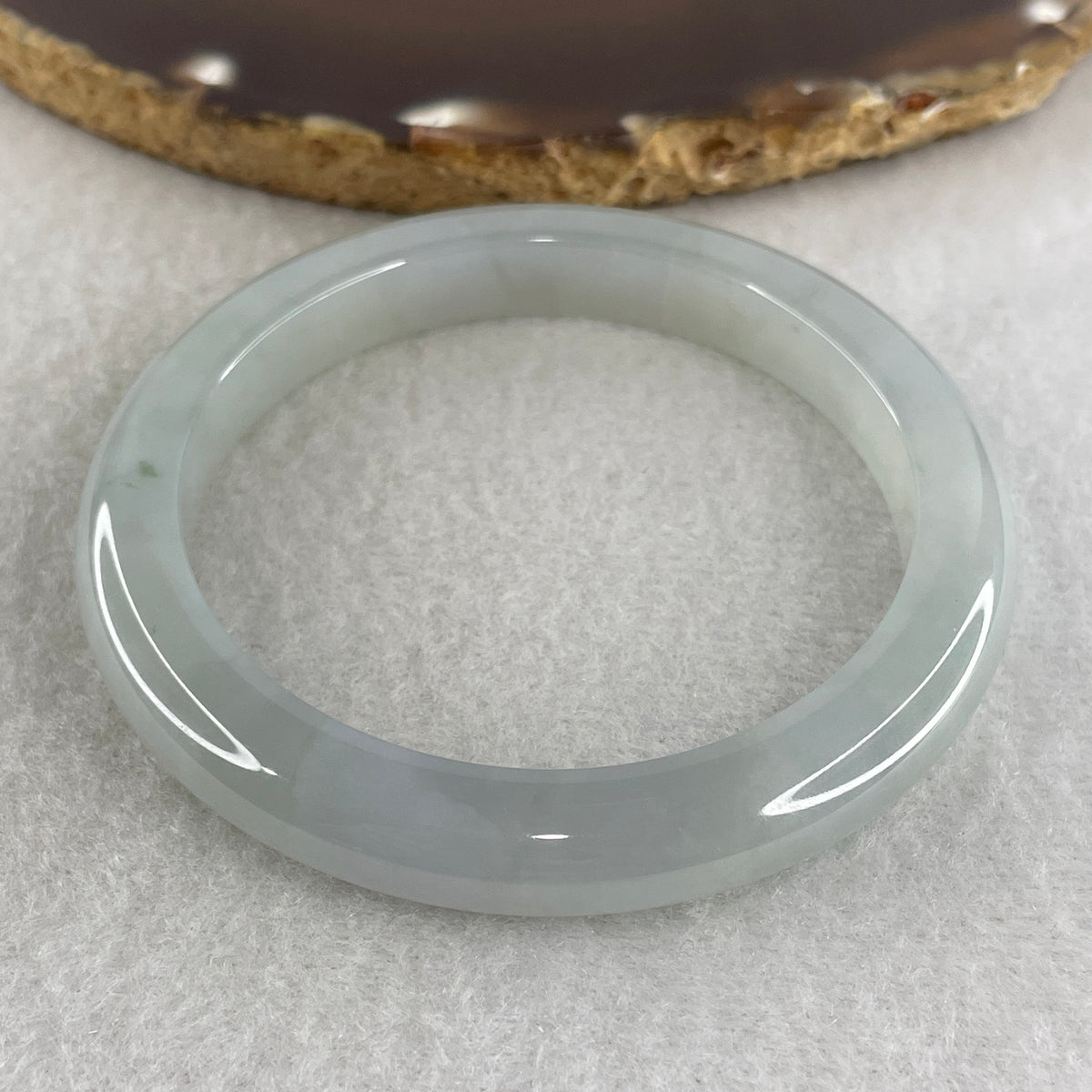 Certified Natural Type A Jelly Light Lavender Jadeite Bangle | 54.5mm Inner Diameter (40.32g | 8.8x8.4mm | Crown & Third Eye Chakra Harmony, Noble Tranquility & Serene Shield)( Internal Line)