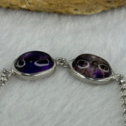 Above Average Natural Super 7 in S925 Sliver Bracelet 3.76g 11.4 by 7.3 by 4.9mm - Huangs Jadeite and Jewelry Pte Ltd