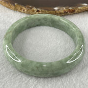 Type A Green Dou Qing Jadeite Bangle 54.06g Internal Diameter 56.8mm 13.4 by 7.7mm (Slight Internal Line) - Huangs Jadeite and Jewelry Pte Ltd
