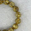 Good Grade Natural Golden Rutilated Quartz Beads Bracelet 天然金发晶珠手链 44.35g 18cm 12.4 mm 17 Beads - Huangs Jadeite and Jewelry Pte Ltd