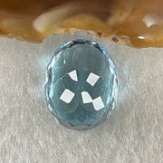 Natural Sky Blue Topaz Oval Shape 12.31ct 14.7 by 11.8 by 8.1mm - Huangs Jadeite and Jewelry Pte Ltd