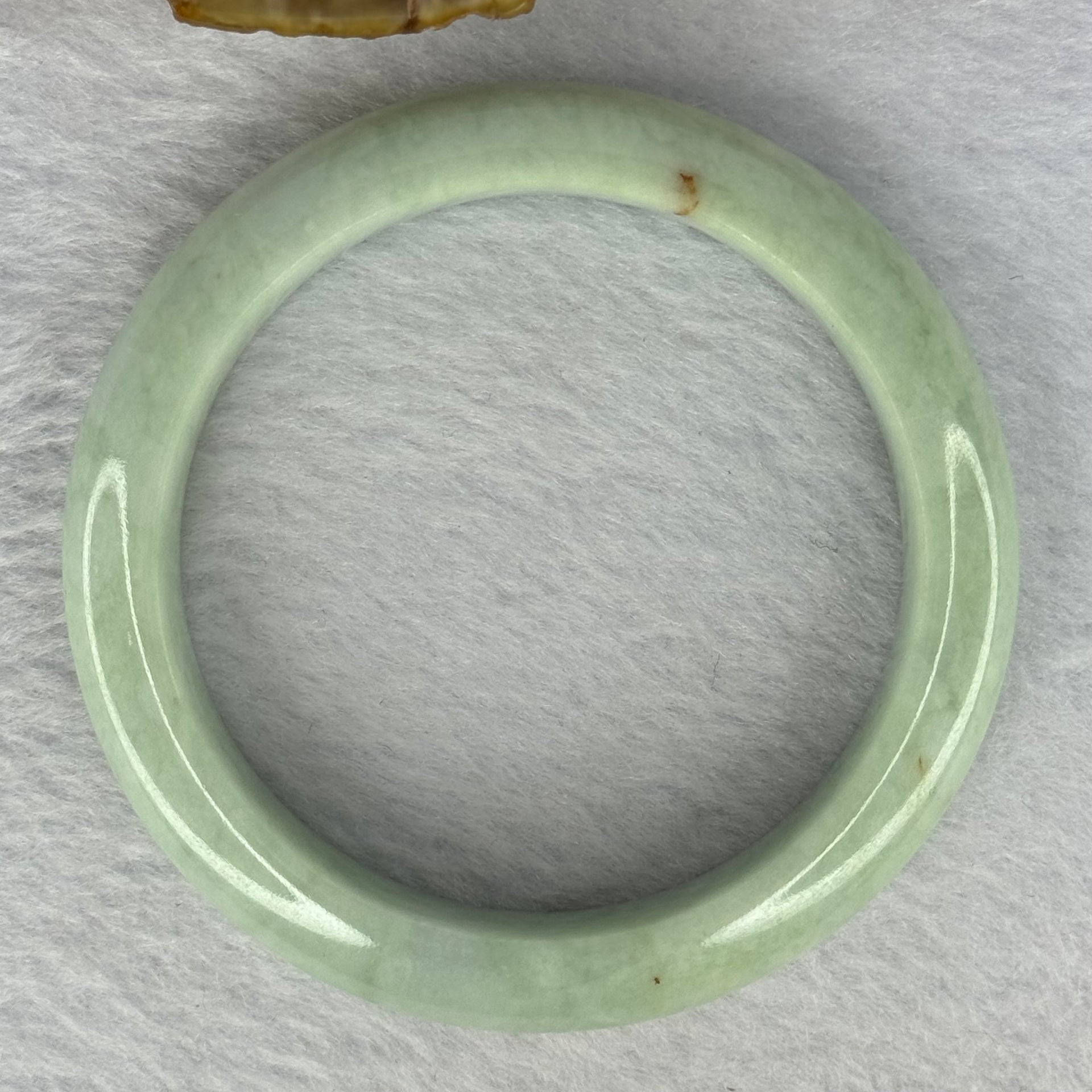 Type A Light Green Jadeite Bangle Internal Diameter 52.6mm 48.95g 12.3 by 8.3mm (Close to Perfect) - Huangs Jadeite and Jewelry Pte Ltd