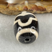 Natural Powerful Tibetan Old Oily Agate Double Bodhi Tree Dzi Bead Heavenly Master (Tian Zhu) 菩提树天珠 5.00g 17.9 by 13.5mm - Huangs Jadeite and Jewelry Pte Ltd