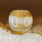 Natural Powerful Tibetan Old Oily Agate 1 Line Dzi Bead Heavenly Master (Tian Zhu) 1.94g 9.6 by 11.2mm - Huangs Jadeite and Jewelry Pte Ltd