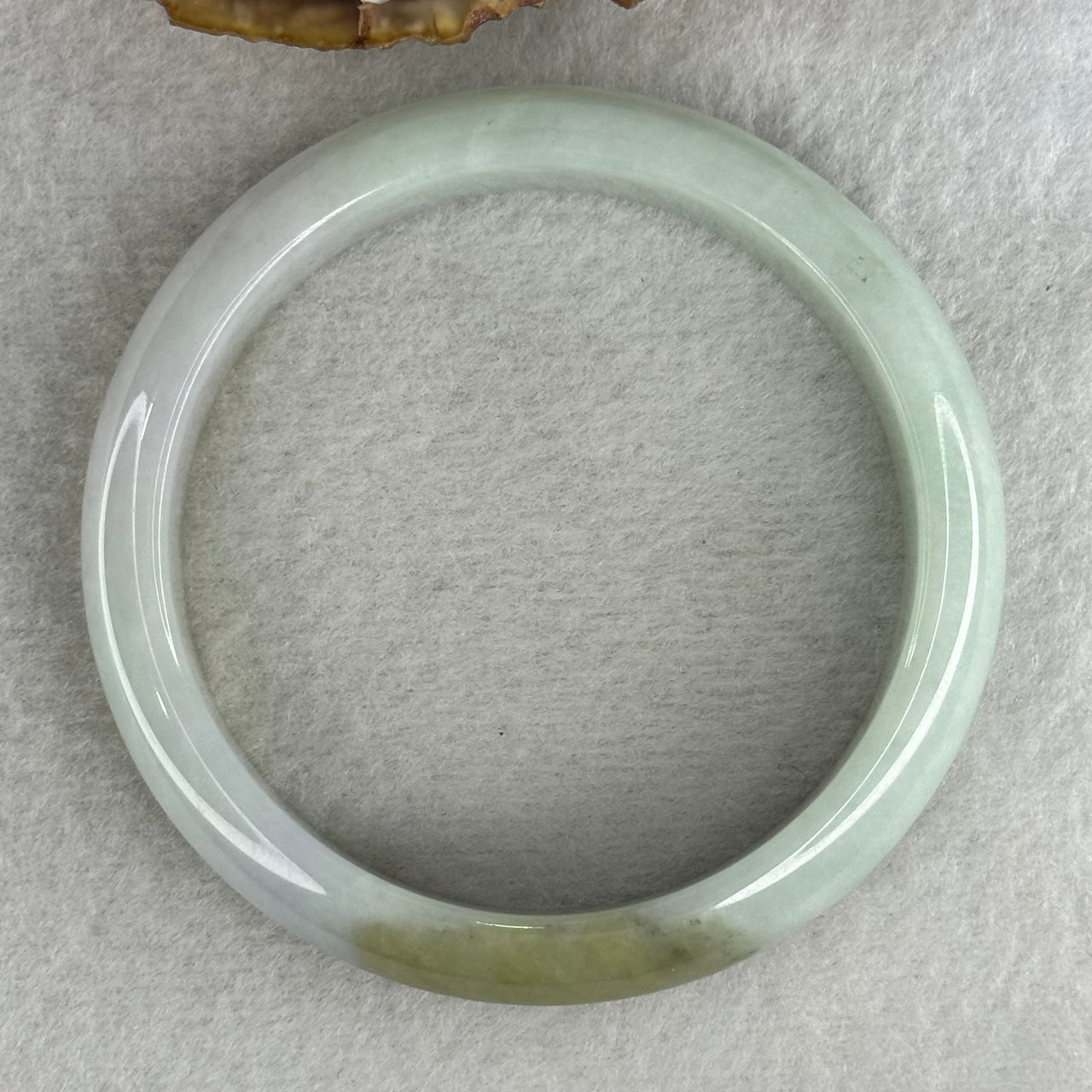 Type A Light Blueish Green with Brown and Lavender Jadeite Bangle Internal Diameter 58.3mm 58.11g 14.0 by 7.7mm (Slight Internal Lines) - Huangs Jadeite and Jewelry Pte Ltd