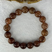 Natural Copper Rutilated Quartz Beads Bracelet 天然銅髮晶手镯 38.12g 17cm 12.1mm 17 Beads - Huangs Jadeite and Jewelry Pte Ltd