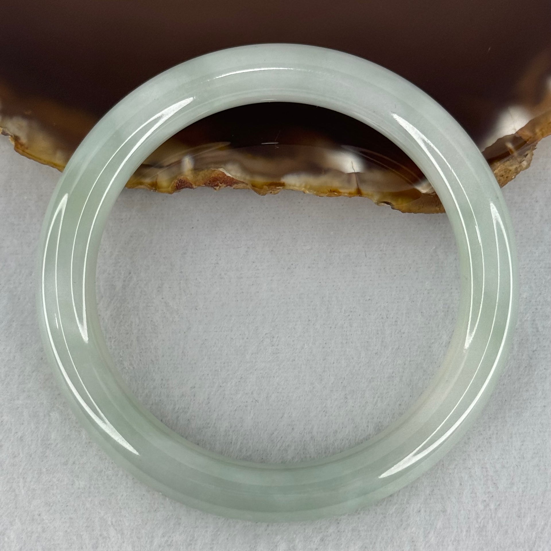 Type A Jelly Sky Blue Jadeite Bangle Internal Diameter 52.5mm 61.30g 9.0 by 8.4mm (Very Slight Internal Lines) - Huangs Jadeite and Jewelry Pte Ltd