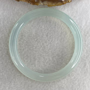Natural Light Green Agate Bangle 27.77g Internal Diameter57.8mm 8.0 by 8.0mm (Perfect) - Huangs Jadeite and Jewelry Pte Ltd