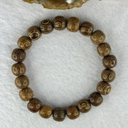 Natural Wenge Wooden Beads Bracelets 天然鸡翅木手链 9.37 16.5cm 10.3mm 21 Beads - Huangs Jadeite and Jewelry Pte Ltd