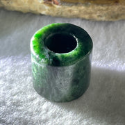Natural Type A Old Mine Spicy Green Jadeite Lulutong Charm 5.63g 13.6 by 14.7mm (External Rough) - Huangs Jadeite and Jewelry Pte Ltd