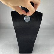 Type A Deep Intense Lavender Jadeite Ping An Kou Donut in 18K White Gold AU750 Clasps 7.44g 23.5 by 5.9mm - Huangs Jadeite and Jewelry Pte Ltd