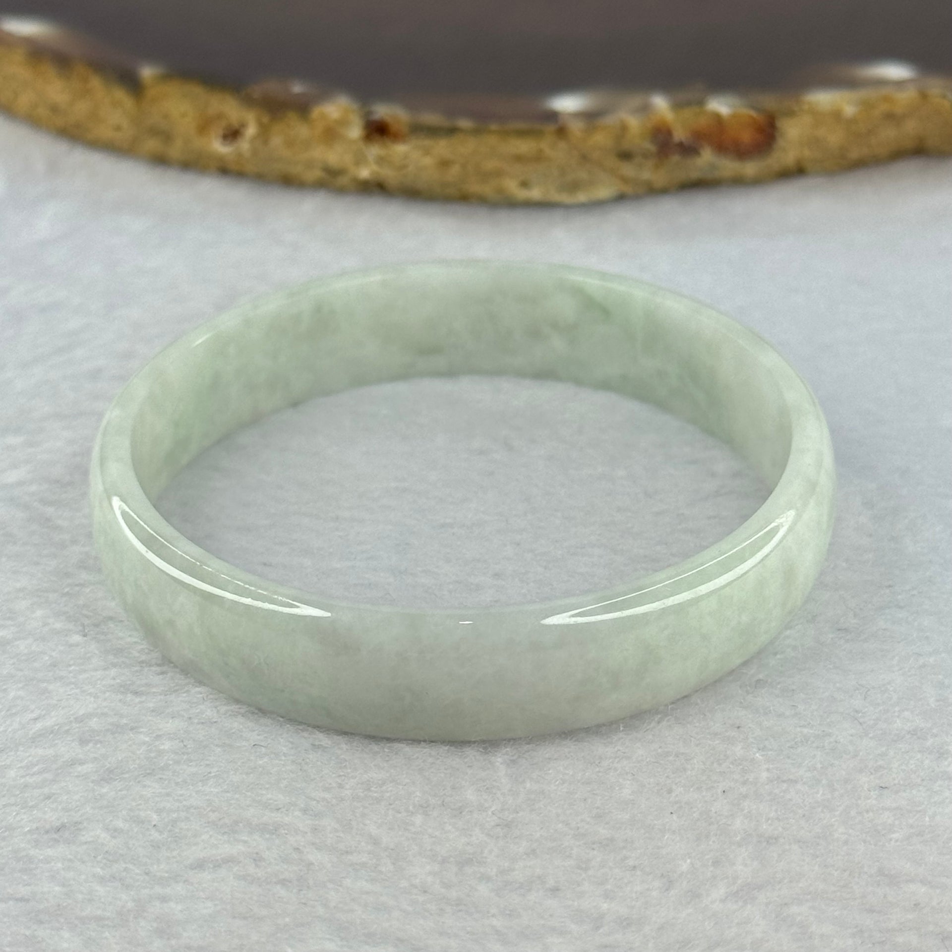 Type A Light Green Jadeite Bangle 20.92g Internal Diameter 52.5mm 11.3 by 3.9mm (Internal Line) - Huangs Jadeite and Jewelry Pte Ltd