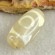 Natural Powerful Tibetan Old Oily Agate 3 Eyes Dzi Bead Heavenly Master (Tian Zhu) 三眼天诛 3.10g 20.2 by 10.2mm - Huangs Jadeite and Jewelry Pte Ltd