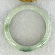 Type A Light Green and Dark Blueish Green Piao Hua Jadeite Bangle Internal Diameter 55.2mm 55.75g 12.5 by 8.8mm (External Line) - Huangs Jadeite and Jewelry Pte Ltd