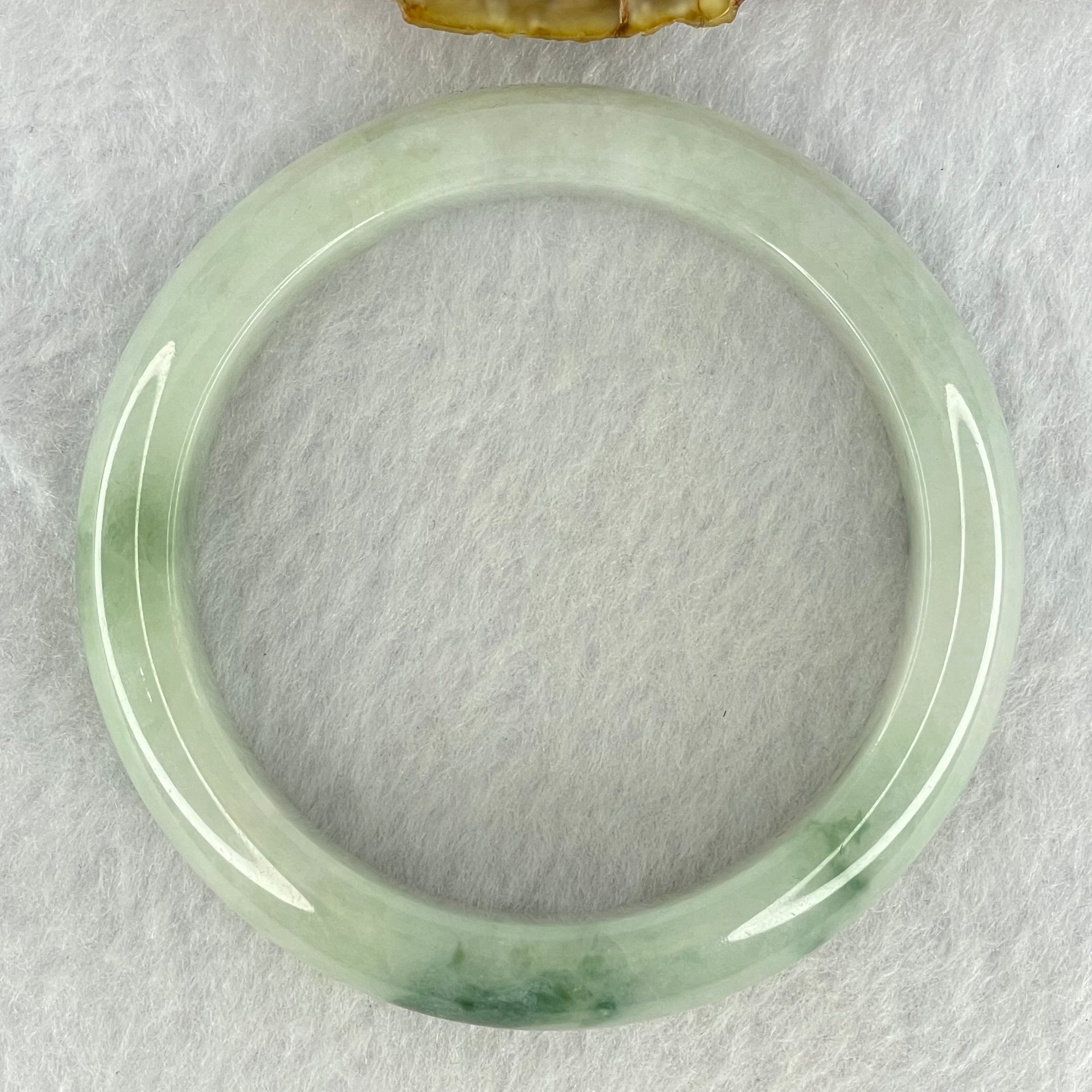 Type A Light Green and Dark Blueish Green Piao Hua Jadeite Bangle Internal Diameter 55.2mm 55.75g 12.5 by 8.8mm (External Line) - Huangs Jadeite and Jewelry Pte Ltd