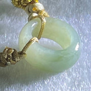 Type A Blueish Green Jadeite Ping An Kou String Bracelet 3.00g 14.9 by 6.3mm - Huangs Jadeite and Jewelry Pte Ltd