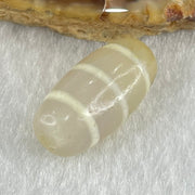 Natural Powerful Tibetan Old Oily Agate 3-Lines Dzi Bead Heavenly Master (Tian Zhu) 三行天诛 3.03g 19.9 by 10.3mm - Huangs Jadeite and Jewelry Pte Ltd