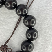 Natural India Zitan Sandalwood 小叶字檀木 Beads Bracelet Sinking Type 29.14g 14.8 mm 15 Beads - Huangs Jadeite and Jewelry Pte Ltd