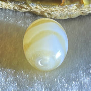 Natural Powerful Tibetan Old Oily Agate Double Tiger Tooth Daluo Dzi Bead Heavenly Master (Tian Zhu) 虎呀天诛 3.27g 15.9 by 12.2mm - Huangs Jadeite and Jewelry Pte Ltd