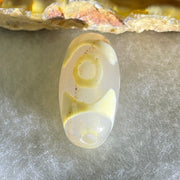 Natural Powerful Tibetan Old Oily Agate 3 Eyes Dzi Bead Heavenly Master (Tian Zhu) 三眼天诛 2.86g 20.1 by 10.0mm - Huangs Jadeite and Jewelry Pte Ltd