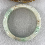 Natural Type Green with Reddish Brown Piao Hua Jadeite Bangle 62.49g Inner Diameter 55.5mm 15.4 by 8.0mm (Slight Internal Line) - Huangs Jadeite and Jewelry Pte Ltd