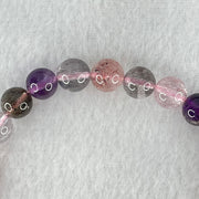 Above Average Grade Natural Super 7 Crystal Beads Bracelet 天然超级七水晶珠手链 14.99g 15cm 8.1mm 24 Beads - Huangs Jadeite and Jewelry Pte Ltd