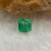 Natural Colombia Green Emerald (Beryl) Cut-Cornered Rectangular step cut 0.52ct 4.8 by 4.7 by 3.5mm - Huangs Jadeite and Jewelry Pte Ltd