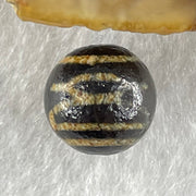 Natural Powerful Tibetan Old Oily Agate 2 Cai Shen Dzi Bead Heavenly Master (Tian Zhu) 1.34g 9.9 by 10.1mm - Huangs Jadeite and Jewelry Pte Ltd