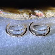 Natural Diamonds in 18K Rose and White Gold Earrings D0.15ct Total 4.2g - Huangs Jadeite and Jewelry Pte Ltd