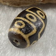 Natural Powerful Tibetan Old Oily Agate 9 Eyes Dzi Bead Heavenly Master (Tian Zhu) 九眼天诛 2.14g 14.1 by 10.3mm - Huangs Jadeite and Jewelry Pte Ltd