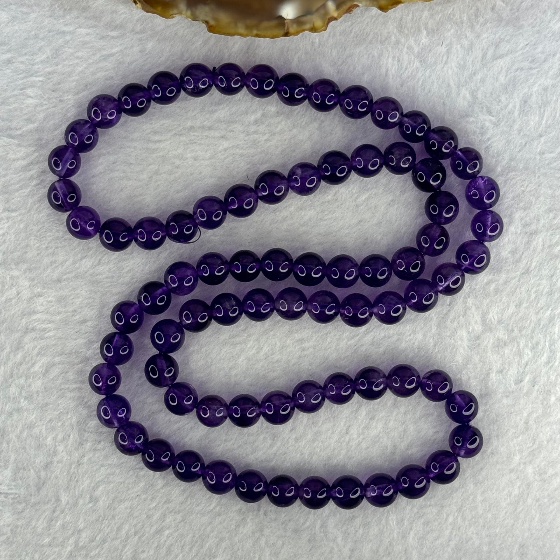 Good Grade Natural Amethyst Necklace 40.42g 54cm 7.3mm 79 Beads - Huangs Jadeite and Jewelry Pte Ltd