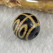 Natural Powerful Tibetan Old Oily Agate 4 Eyes Dzi Bead Heavenly Master (Tian Zhu) 四眼天诛 1.47g 10.1 by 10.3mm - Huangs Jadeite and Jewelry Pte Ltd