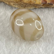 Natural Powerful Tibetan Old Oily Agate Double Tiger Tooth Daluo Dzi Bead Heavenly Master (Tian Zhu) 虎呀天诛 3.27g 15.9 by 12.2mm - Huangs Jadeite and Jewelry Pte Ltd