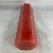 Cherry Quartz Tower with Wooden Stand Display 866.8g 59.3 by 50.0 by 210.0mm - Huangs Jadeite and Jewelry Pte Ltd