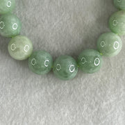 Type A Light Green Jadeite Beads Bracelet 66.03g 17cm 14.0mm 16 Beads (Some Internal and External Lines) - Huangs Jadeite and Jewelry Pte Ltd