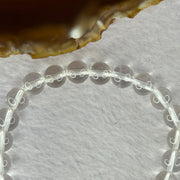 Natural Clear Quartz Bracelet 天然白水晶手链 18.78g 16.5cm 8.4mm 24 Beads - Huangs Jadeite and Jewelry Pte Ltd