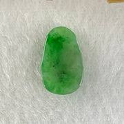 Type A Old Mine Spicy Green Jadeite Ruyi Charm Stone For Setting 0.59g 13.3 by 8.2 by 2.5mm - Huangs Jadeite and Jewelry Pte Ltd