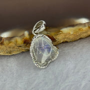 Natural Madagascar Blue Moonstone in S925 Silver Pendant 1.76g 11.2 by 9.5 by 3.5mm - Huangs Jadeite and Jewelry Pte Ltd