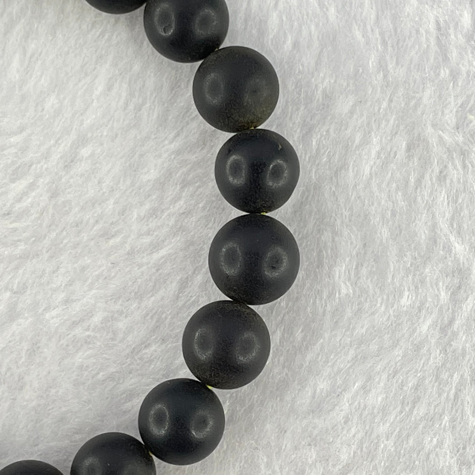 Natural Iron Blood King Amber Beads Bracelet 天然铁血王琥珀手链 9.22g 16.5cm 9.7mm 21 Beads - Huangs Jadeite and Jewelry Pte Ltd