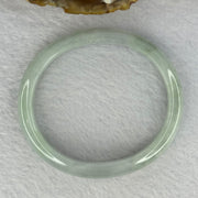 Type A Light Green Lavender Jadeite Oval Bangle 27.97g Internal Diameter 52.08mm 9.6 by 6.1mm (Very Slight External Rough) - Huangs Jadeite and Jewelry Pte Ltd