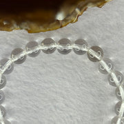 Natural Clear Quartz Bracelet 天然白水晶手链 18.71g 16.5cm 8.4mm 24 Beads - Huangs Jadeite and Jewelry Pte Ltd