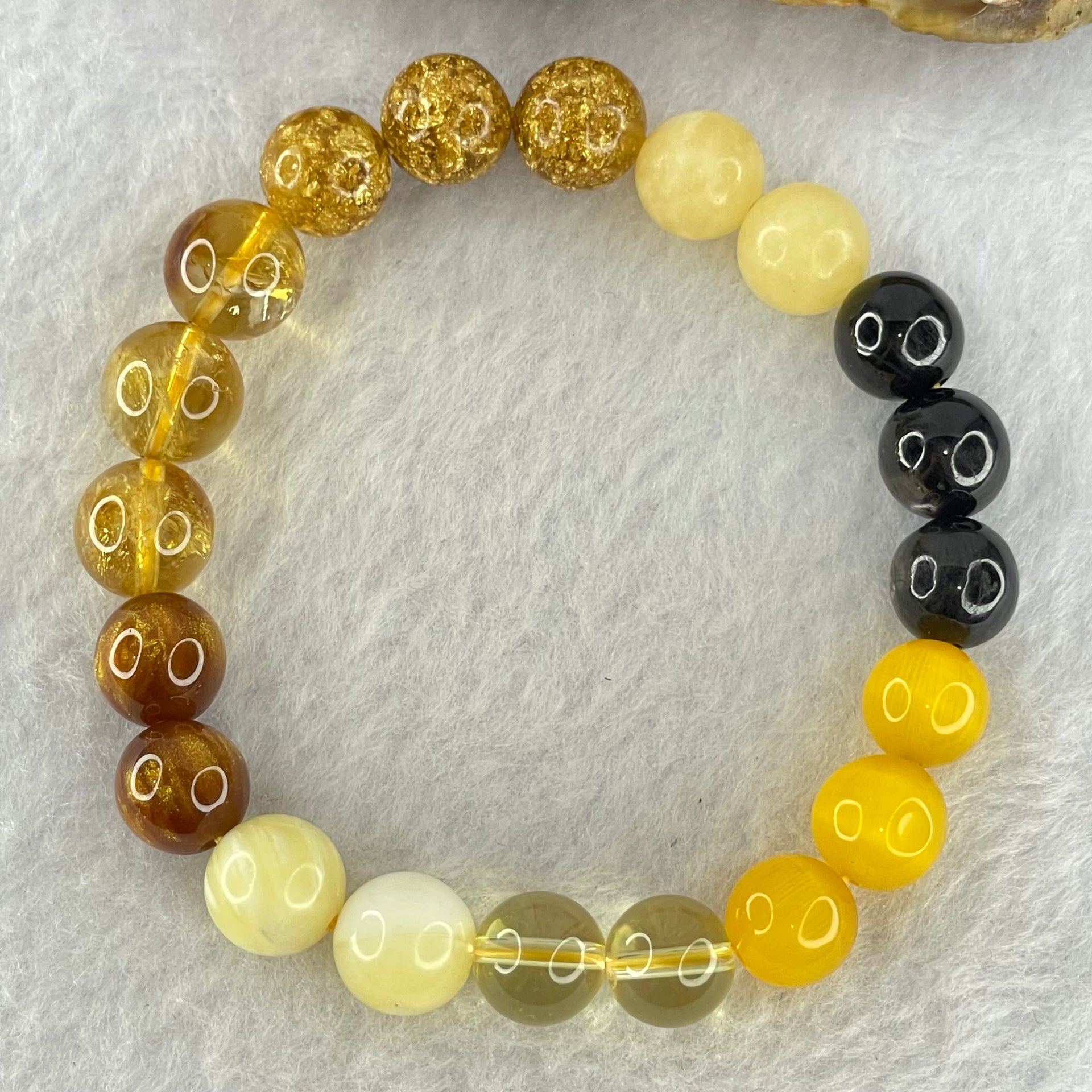 Prosperity Mixed Crystals and Acyclic Beads Bracelet 25.22g 17cm 10.3mm 20 Beads - Huangs Jadeite and Jewelry Pte Ltd