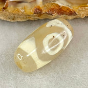 Natural Powerful Tibetan Old Oily Agate 3 Eyes Dzi Bead Heavenly Master (Tian Zhu) 三眼天诛 2.96g 20.2 by 10.0mm - Huangs Jadeite and Jewelry Pte Ltd