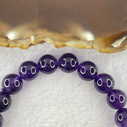 Good Grade Natural Amethyst Bracelet 23.36g 16.5cm 9.4mm 22 Beads - Huangs Jadeite and Jewelry Pte Ltd