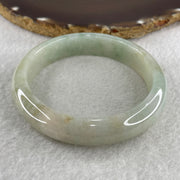 Type A Green with Red Patches Jade Jadeite Bangle 59.78g inner Dia 59.5mm 13.7 by 7.9mm (Slight External Rough) - Huangs Jadeite and Jewelry Pte Ltd
