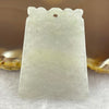 Type A Green Jadeite Wu Shi Pai Pendant 11.39g 31.3x 39.2 3.6mm - Huangs Jadeite and Jewelry Pte Ltd