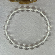 Natural Clear Quartz Bracelet 天然白水晶手链 18.92g 16.5cm 8.4mm 24 Beads - Huangs Jadeite and Jewelry Pte Ltd